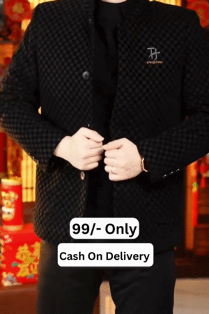 Men's Slim Fit Wool Blazer: Smart Casual Solid Color Suit Jacket - Formal Stand Collar Coat