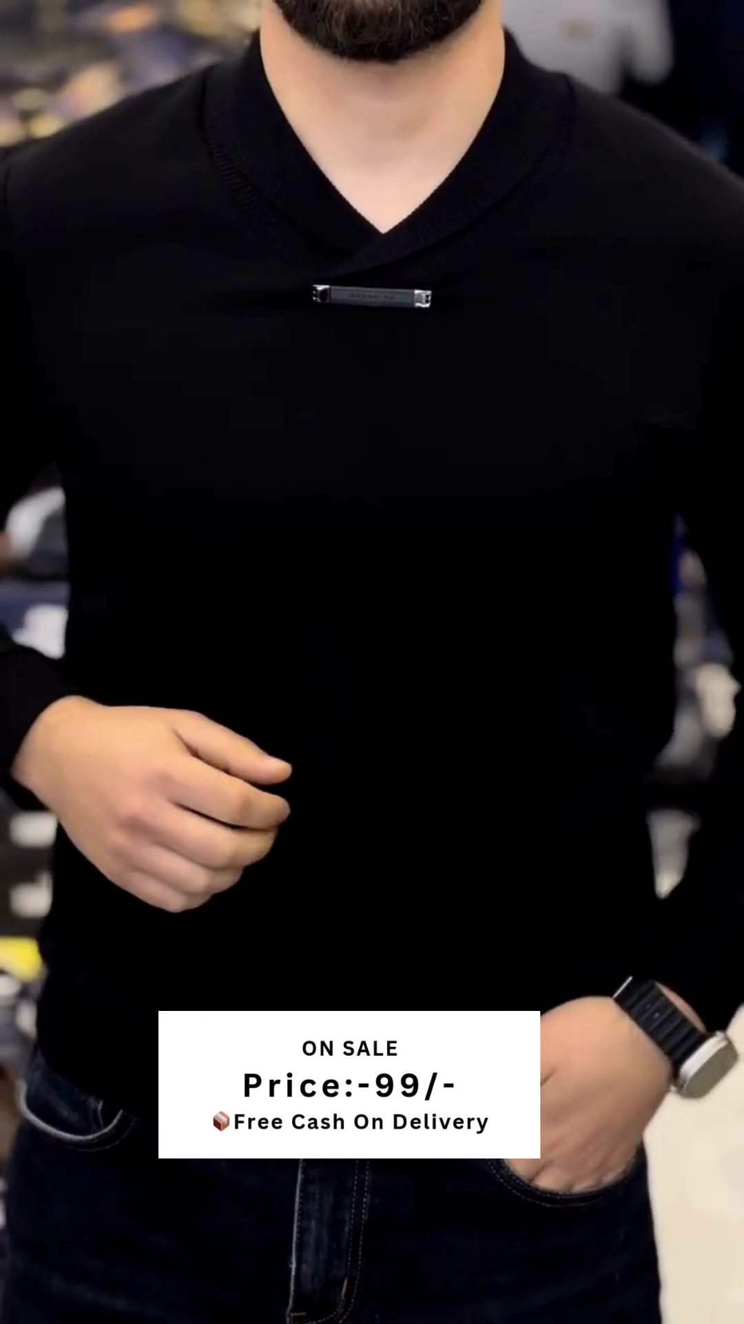 Classic Sequinned Slim Fit Cotton Shirt - Image 2